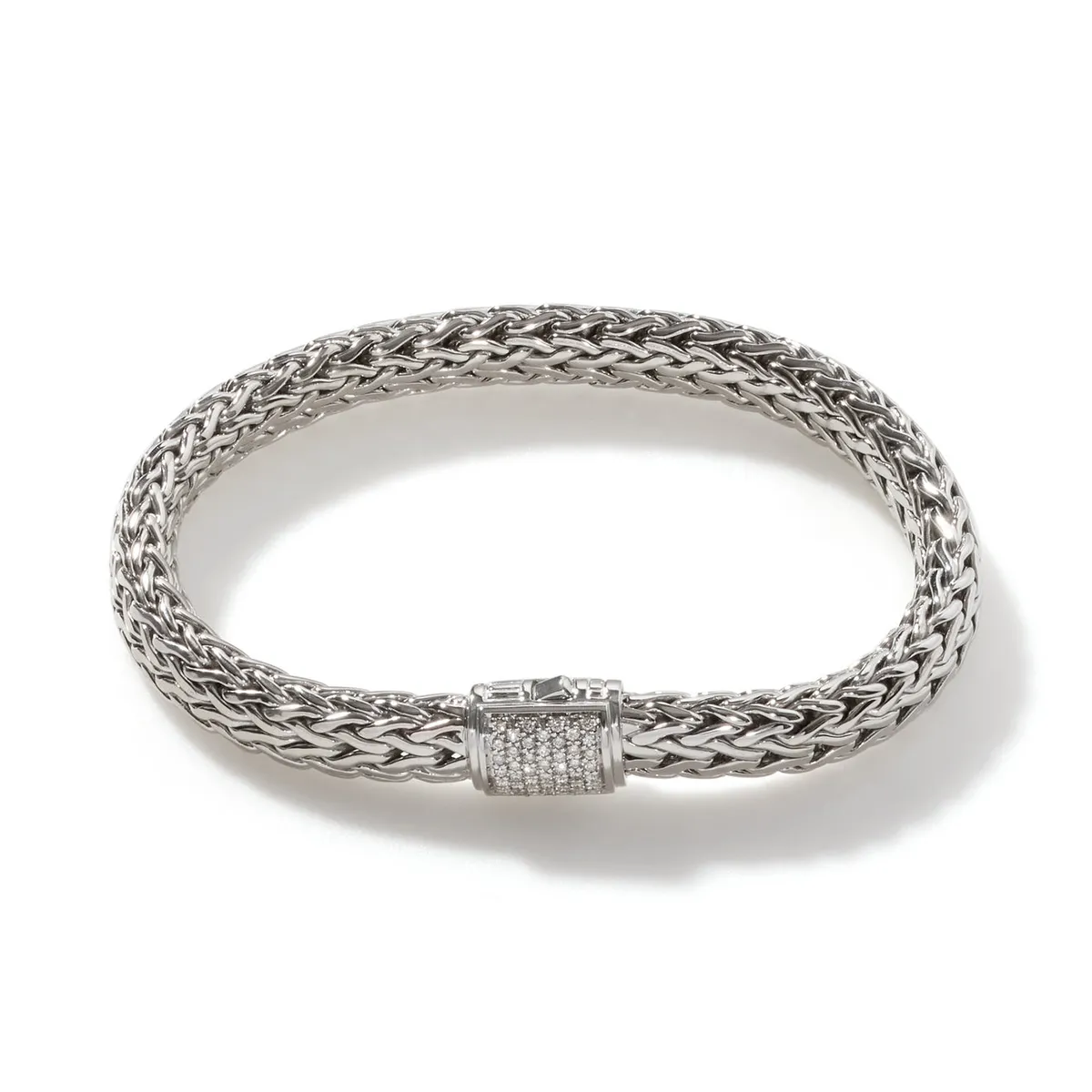Icon Silver Diamond Pave Bracelet by John Hardy