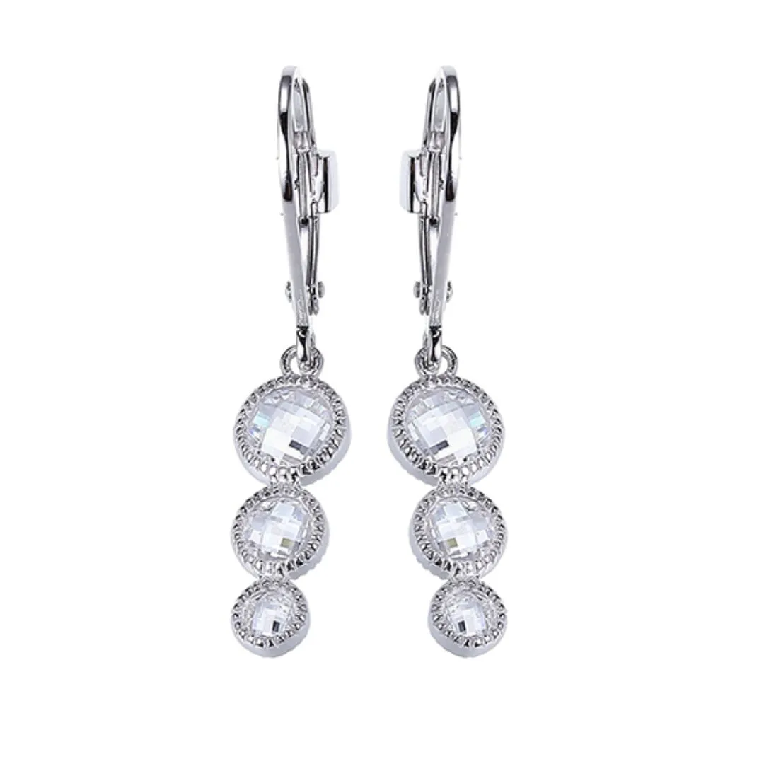 Sterling Silver Drop Essence Earrings by ELLE