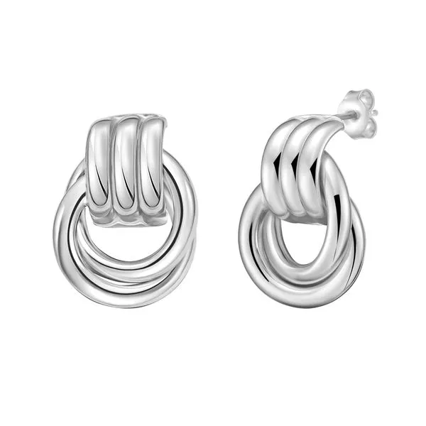 Silver Triple Row Door Knocker Hoops AGE16909