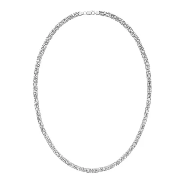 Silver 4.8mm Lite Square Byzantine Chain AGHSQBZ017-0850