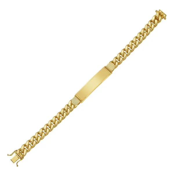 14K Gold 9.1mm Lite Cuban ID Bracelet C19707-0850