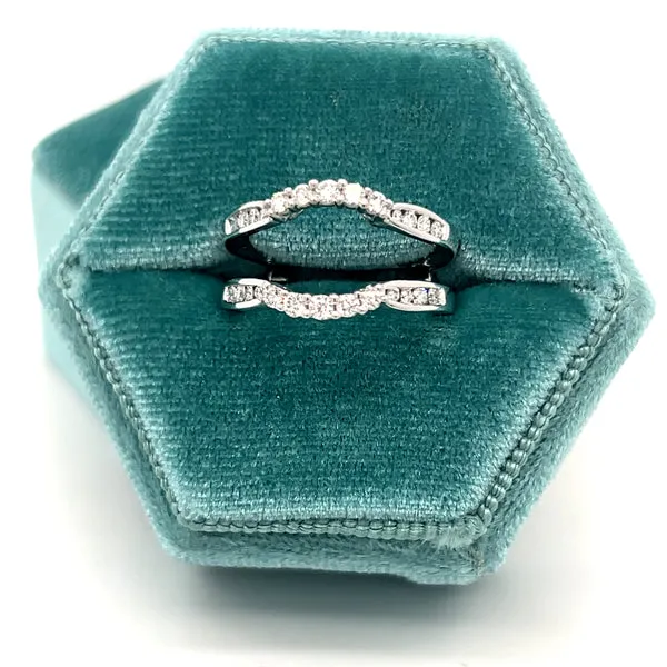 "Cardi" 14K White Gold 0.44 Carat Total Weight Diamond Insert Enhancer Wedding Band Estate OYL225PA OYL225PA