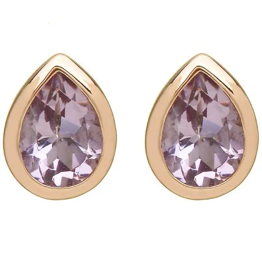 Pink Amethyst Teardrop Earrings | House of Lor