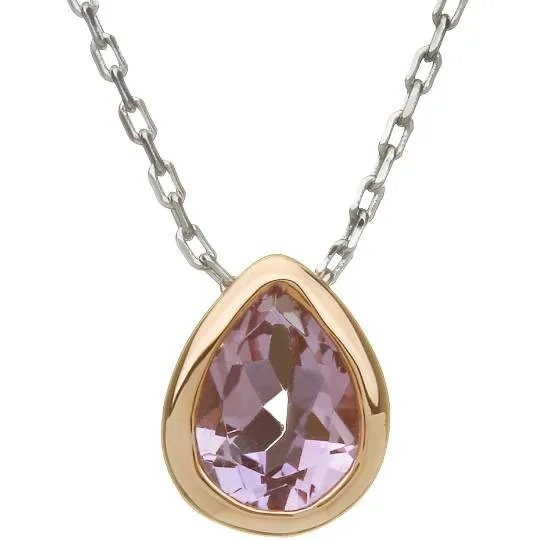Pink Amethyst Teardrop Pendant | House of Lor