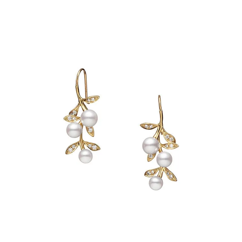 Mikimoto Blossom Drop Earrings