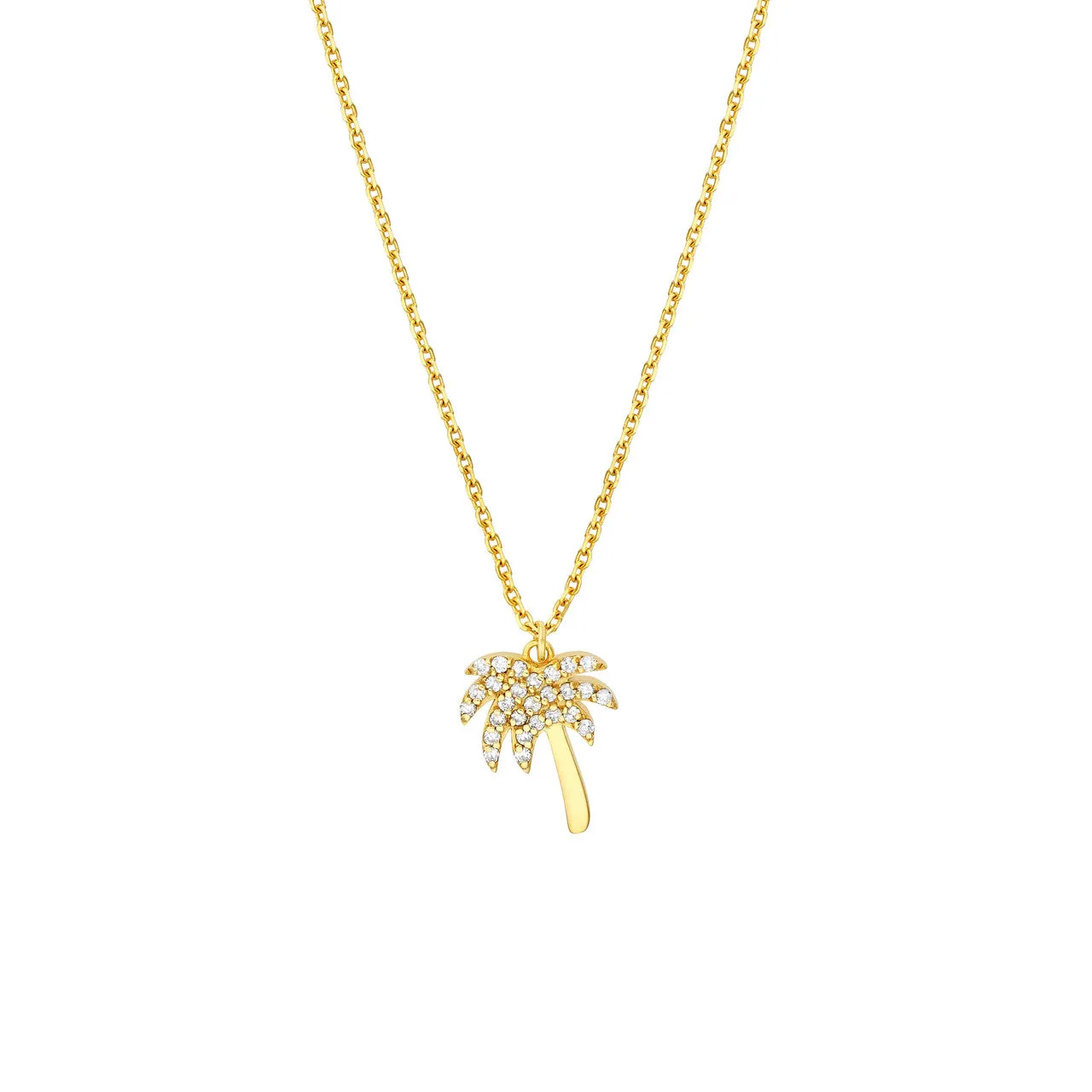 Diamond Palm Tree Necklace