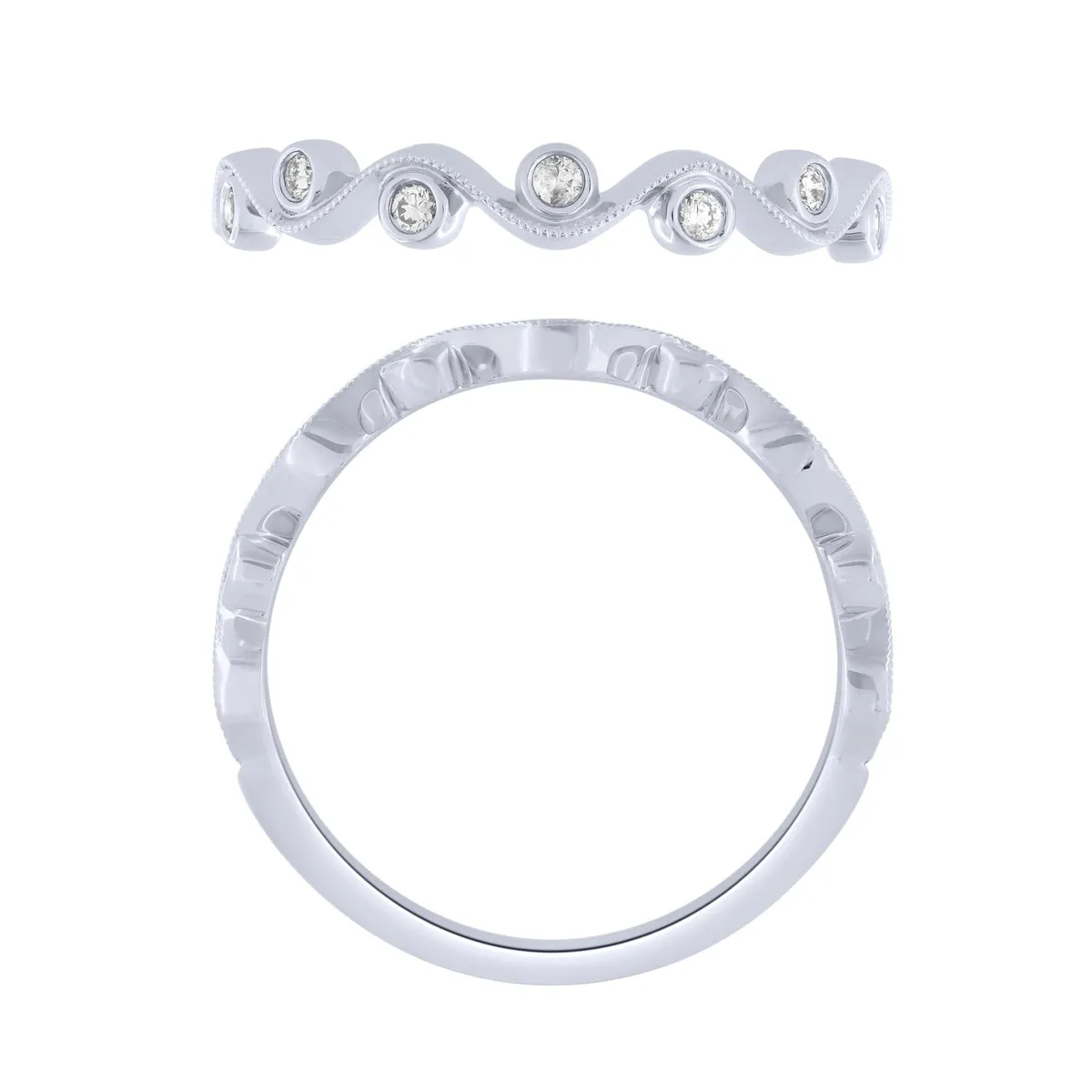 Sterling Silver 0.10Ctw Stackable Band