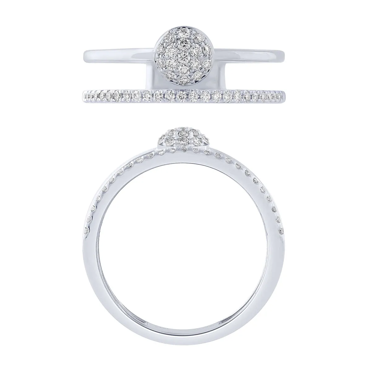 Sterling Silver 1/4Ctw Diamond Fashion Ring