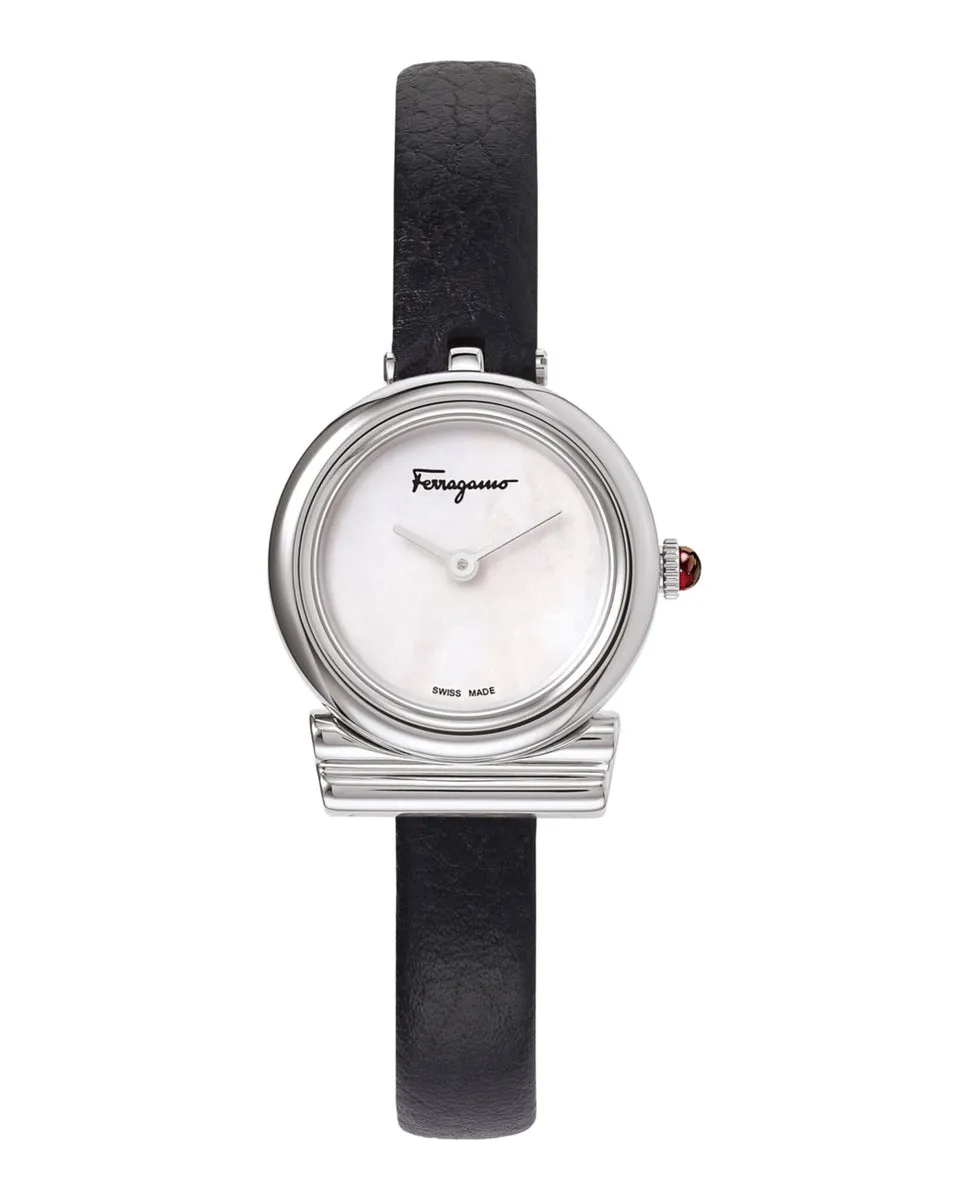 Gancini Slim Leather Watch