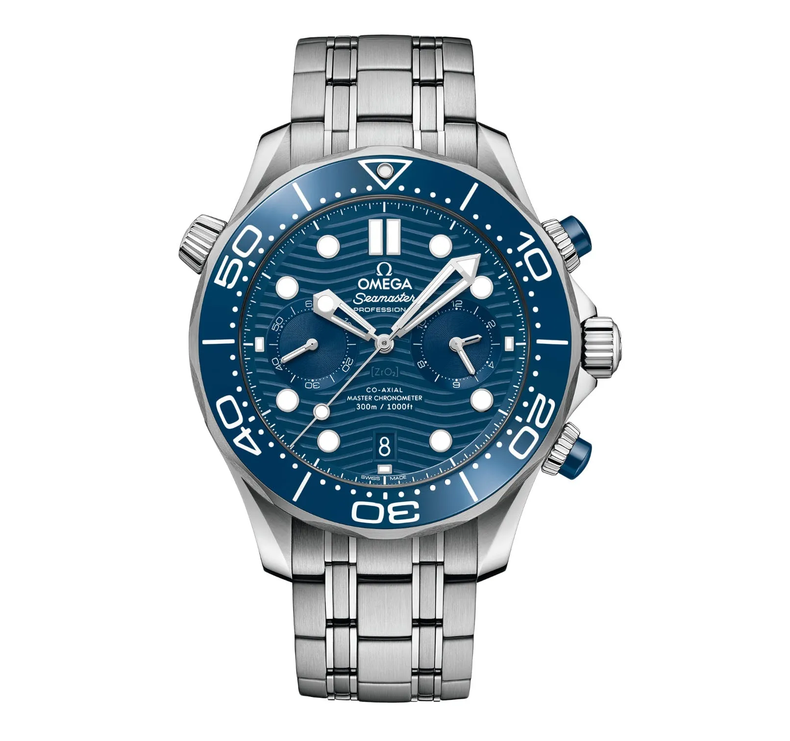 44mm Diver 300M Steel Blue Dial Chrono