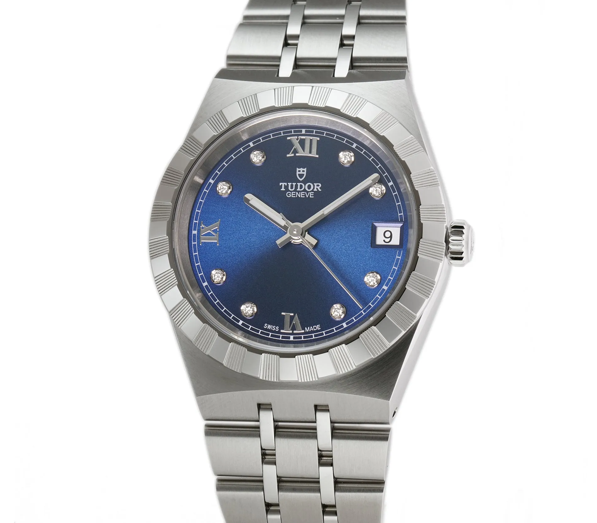 34mm Steel Blue Diamond Dial Automatic
