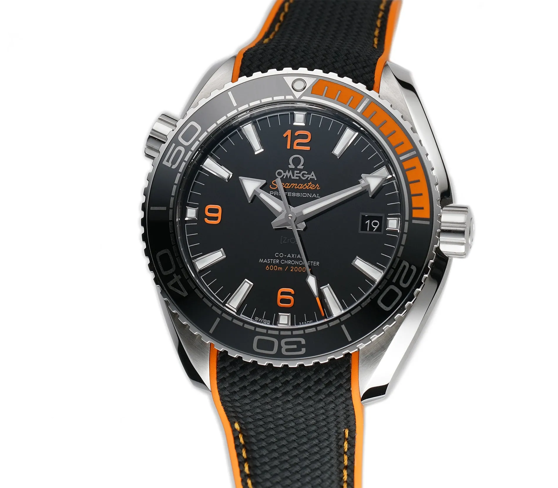 44mm Planet Ocean 600m Steel Black and Orange
