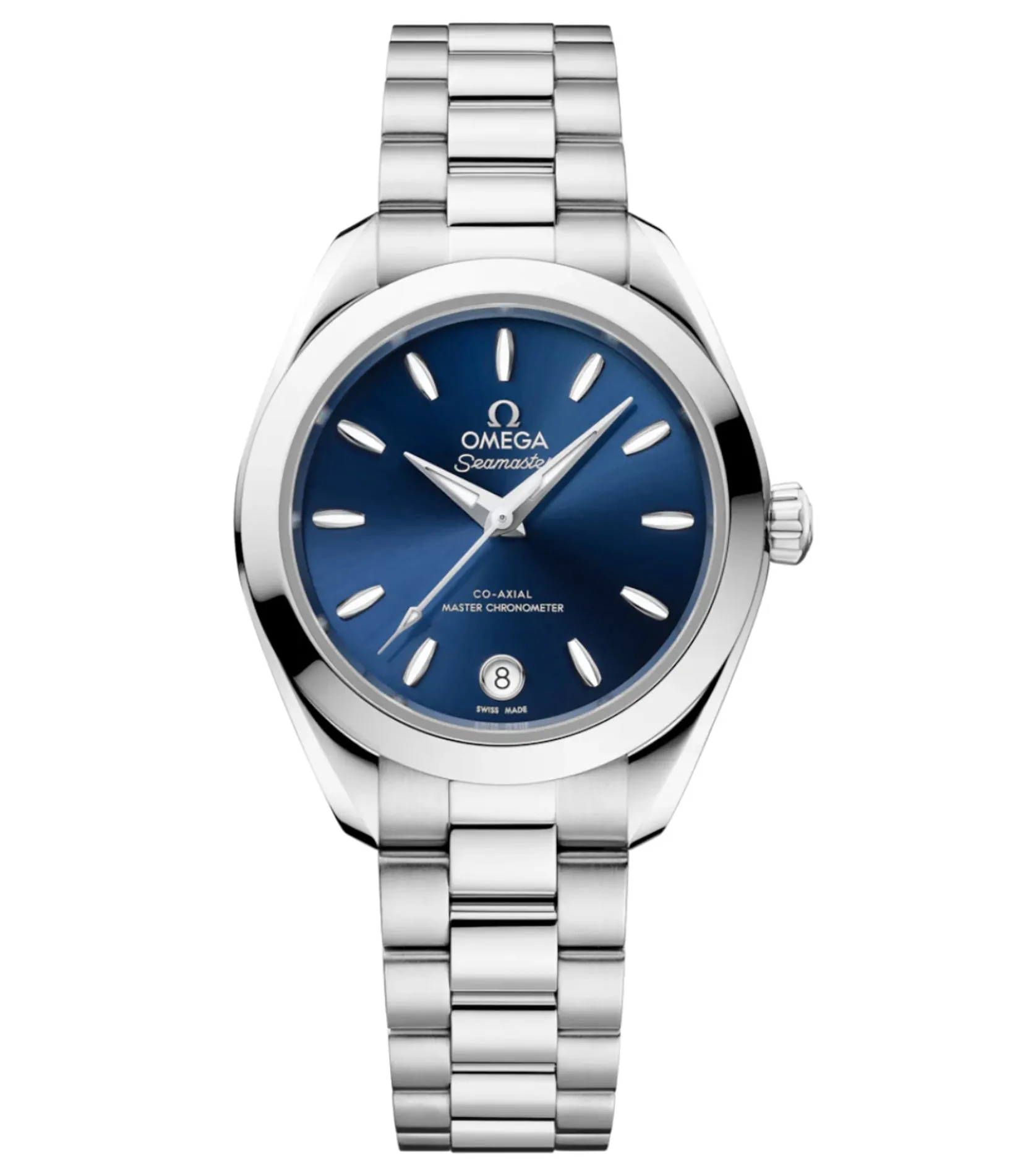 30mm Aqua Terra 150M Steel Bracelet Blue Dial