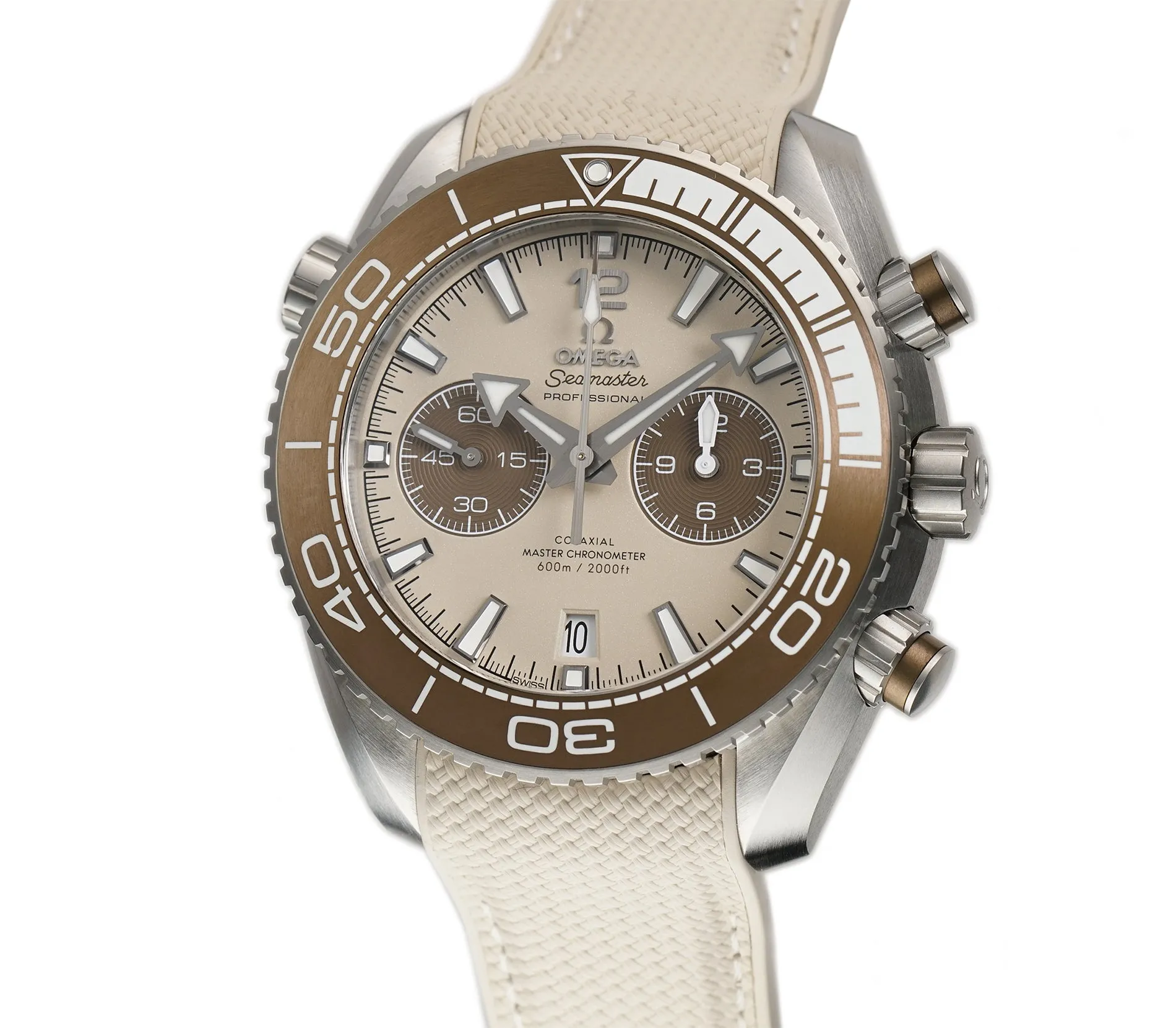 46mm Planet Ocean 600M Chrono Steel Beige Dial