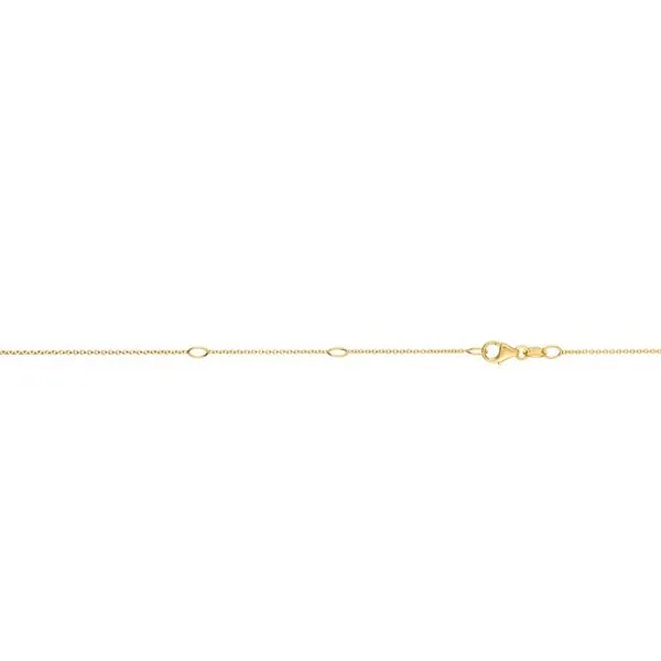 10K Gold .85mm Double Extendable Cable Chain ZEERF023-18