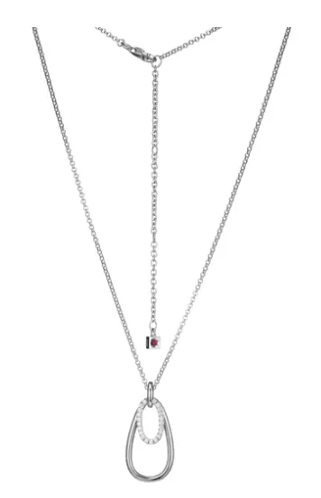 Circadia Cubic Zirconia Pendant On Rolo Chain by ELLE