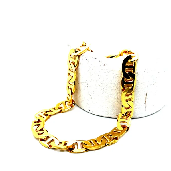 Forever Gold Electroplate 9mm Mariner Necklace 18" 850-04340