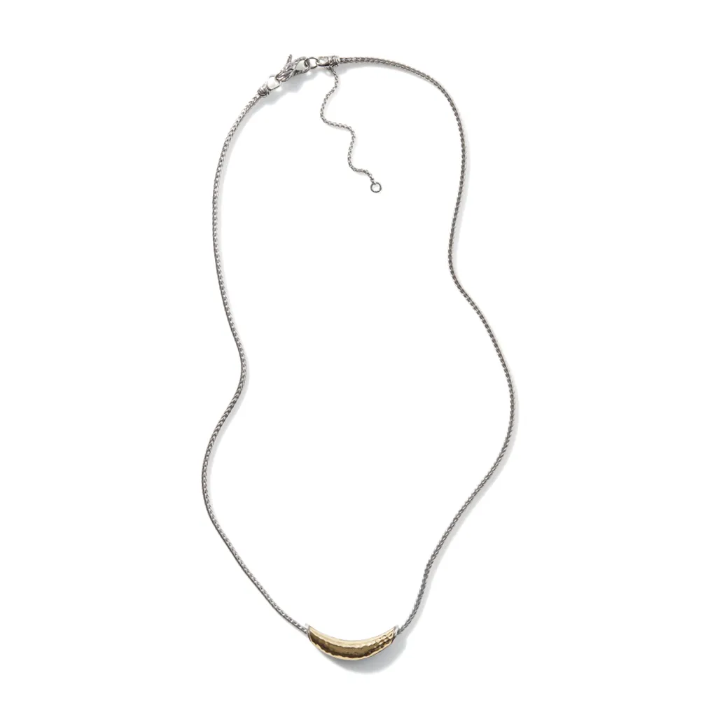 John Hardy Classic Chain Arch Hammered 18K Gold and Silver Necklace