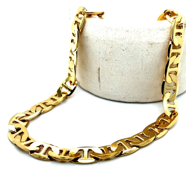 Forever Gold Electroplate 9mm Mariner Necklace 20" 850-04341