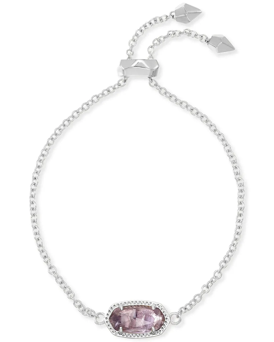 Elaina Rhodium Plated Purple Amethyst Bracelet by Kendra Scott