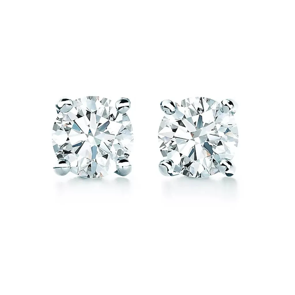 14K White Gold 4 Prong Lab Grown Diamond Studs LSER400-4WMP-QTQ