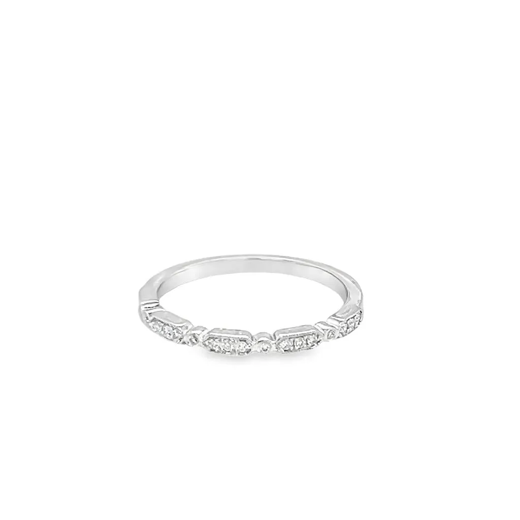 Coast Diamond Milgrain Alternating Bars Diamond Wedding Band