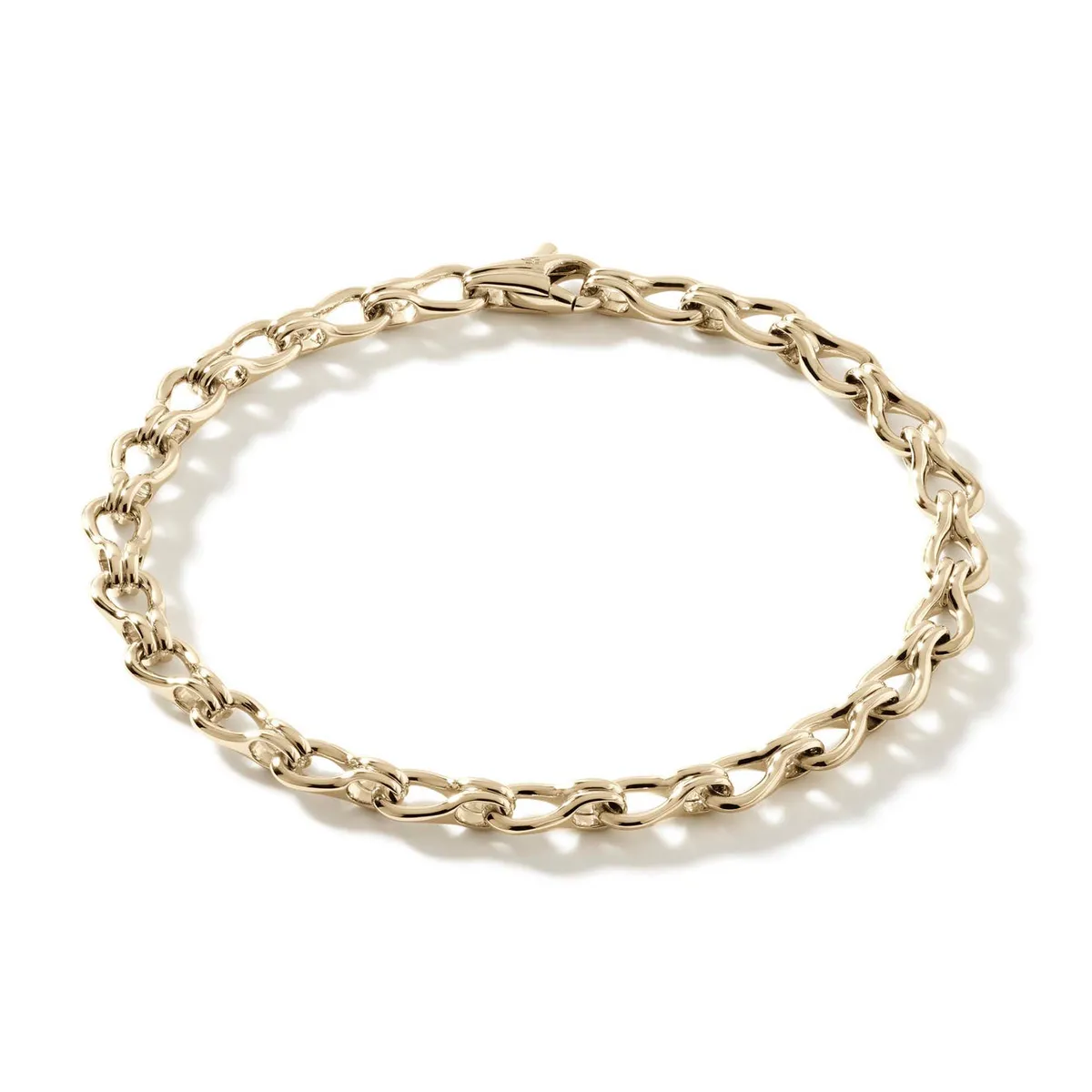 Surf 14K Gold Link Bracelet with Lobster Clasp by John Hardy