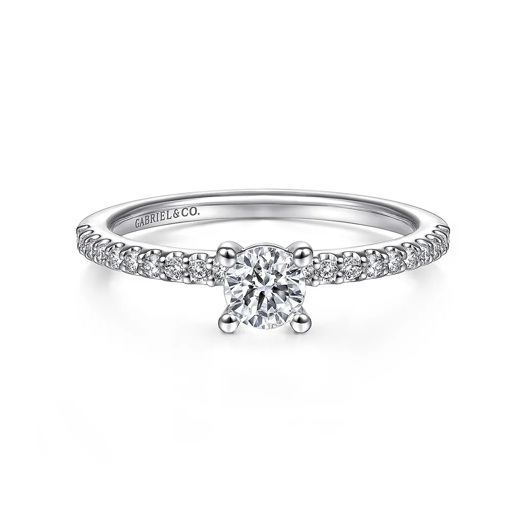 Classic Amata Straight Diamond Engagement Ring