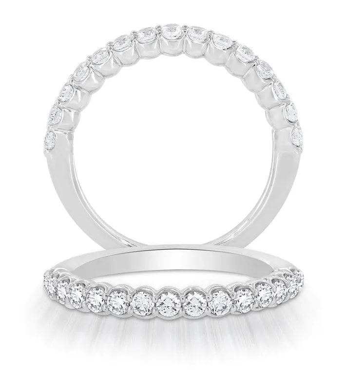 14K White Gold 0.75cttw Diamond Wedding Band