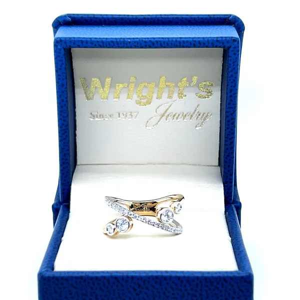 Diamond Criss Cross Fashion Band Ring 130-00214