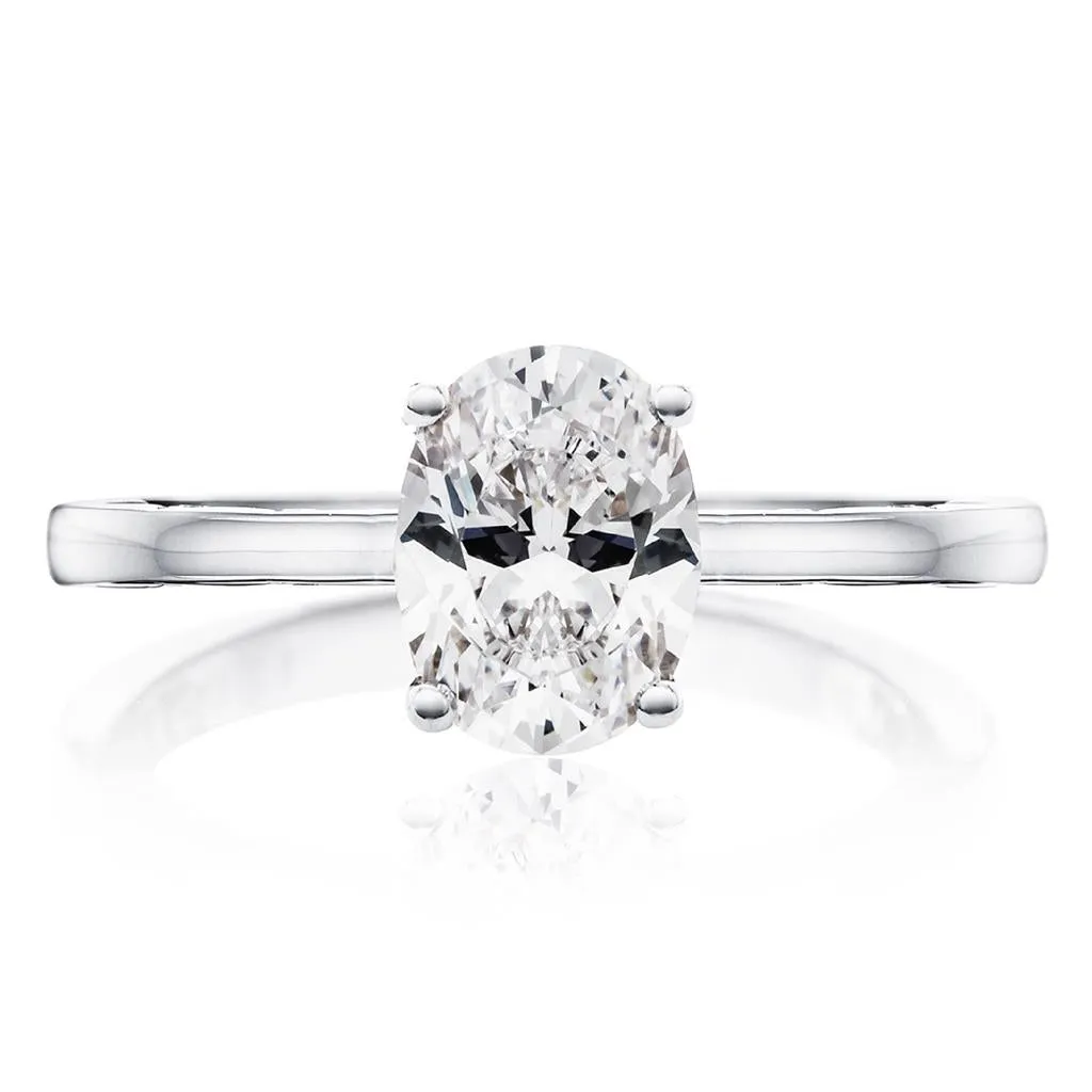 Tacori 14K White Gold Coastal Crescent Engagement Ring P100 OV 7.5x5.5 FW
