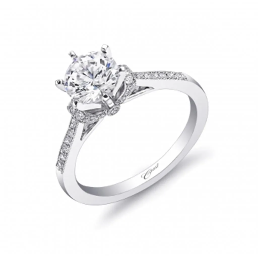 Coast Diamond Milgrain Fancy Cathedral Ring Mounting