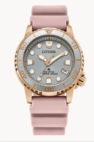 Promaster Dive Watch with Rose Gold-Tone Stainless Steel & Blush-Tone Strap by Citizen