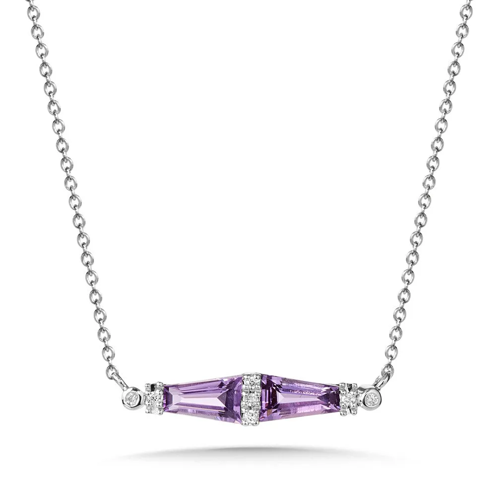 AMETHYST AND DIAMOND NECKLACE CGP169W-DAM