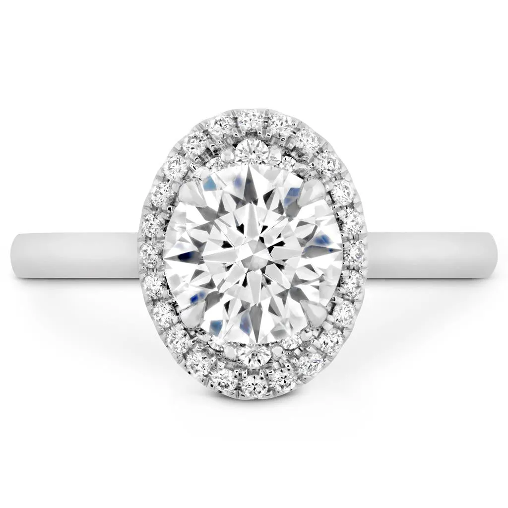 Hearts On Fire 18K White Gold Juliette Oval Halo Diamond Ring HBSJULOH00118WA-C