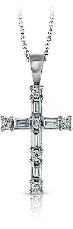 Diamond Pendant, .20 Carat Diamonds .16 Carat Sapphire on 14K White Gold