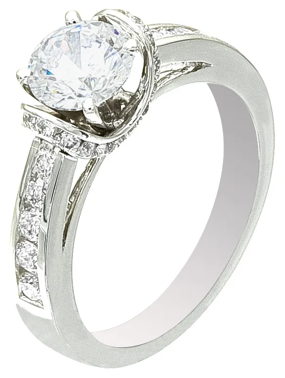 Diamond Ring, .66 Carat Diamonds on 14K White Gold