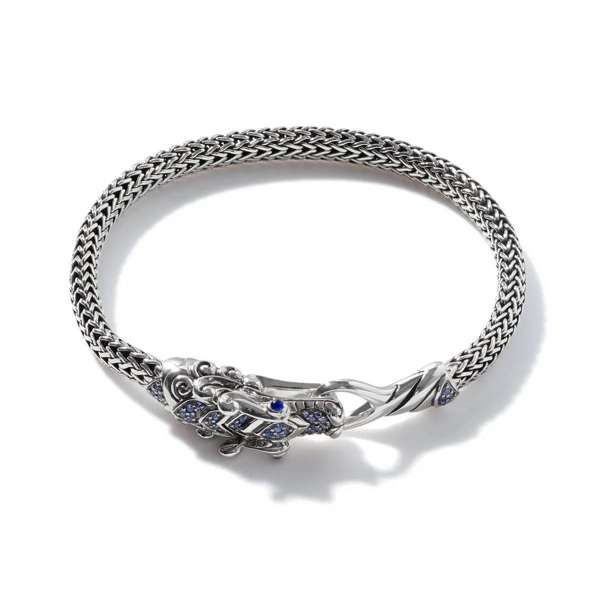 Naga Sterling Silver Heritage Bracelet in Blue Sapphire by John Hardy