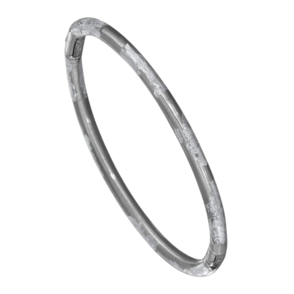 Soho Sterling Silver Gray Foliage Bangle AB121XSFOLIAGE