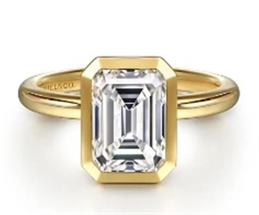 Yellow 14 Karat Linny Remount E/C 10.03x7.13x4.89mm Size 6.5 Designer