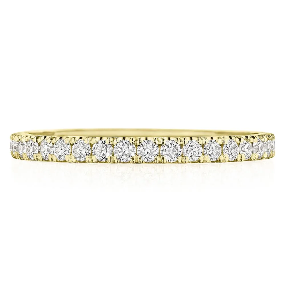 Tacori 18K Yellow Gold Sculpted Crescent 3/4 Diamond Band 2667 B 3/4 Y