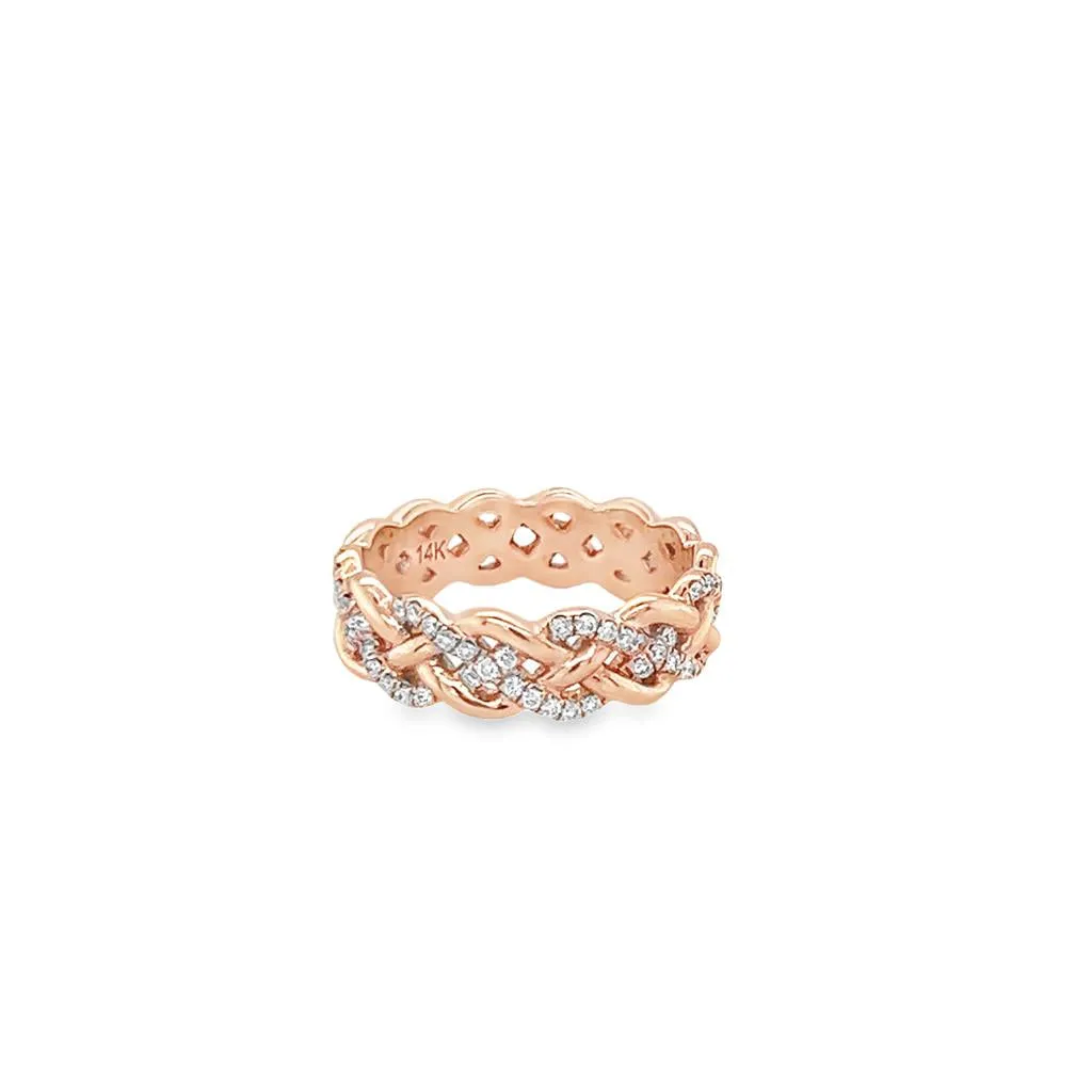 Coast Diamond Lady's Braided Diamond Wedding Band