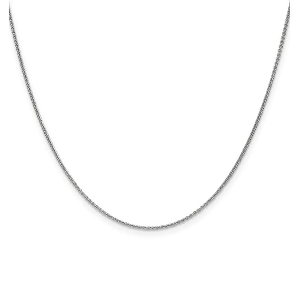 14K White Gold 1.1mm Cable Chain 4072-18