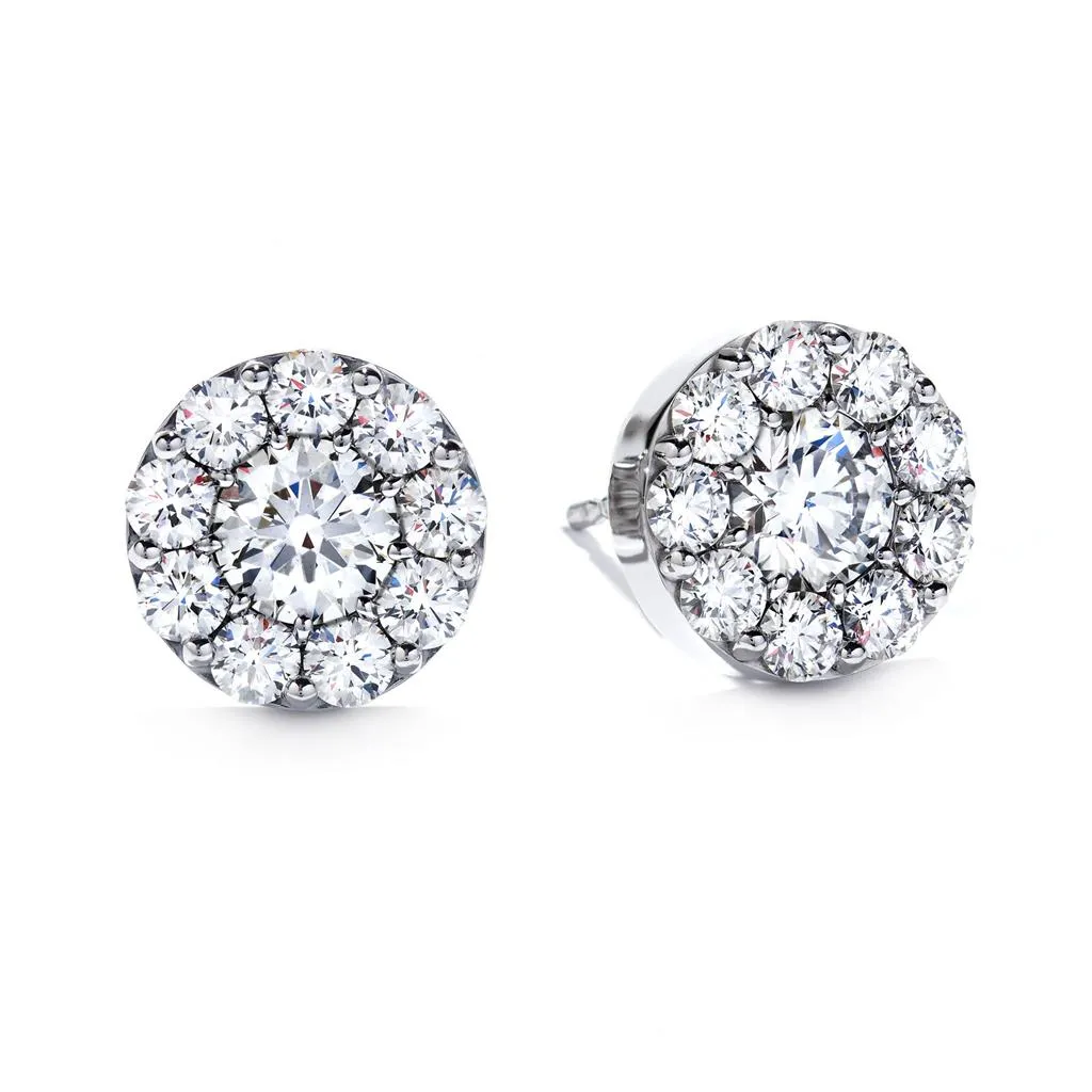 Hearts On Fire 18K White Gold 1/2ct Fulfillment Diamond Earrings FES00508W