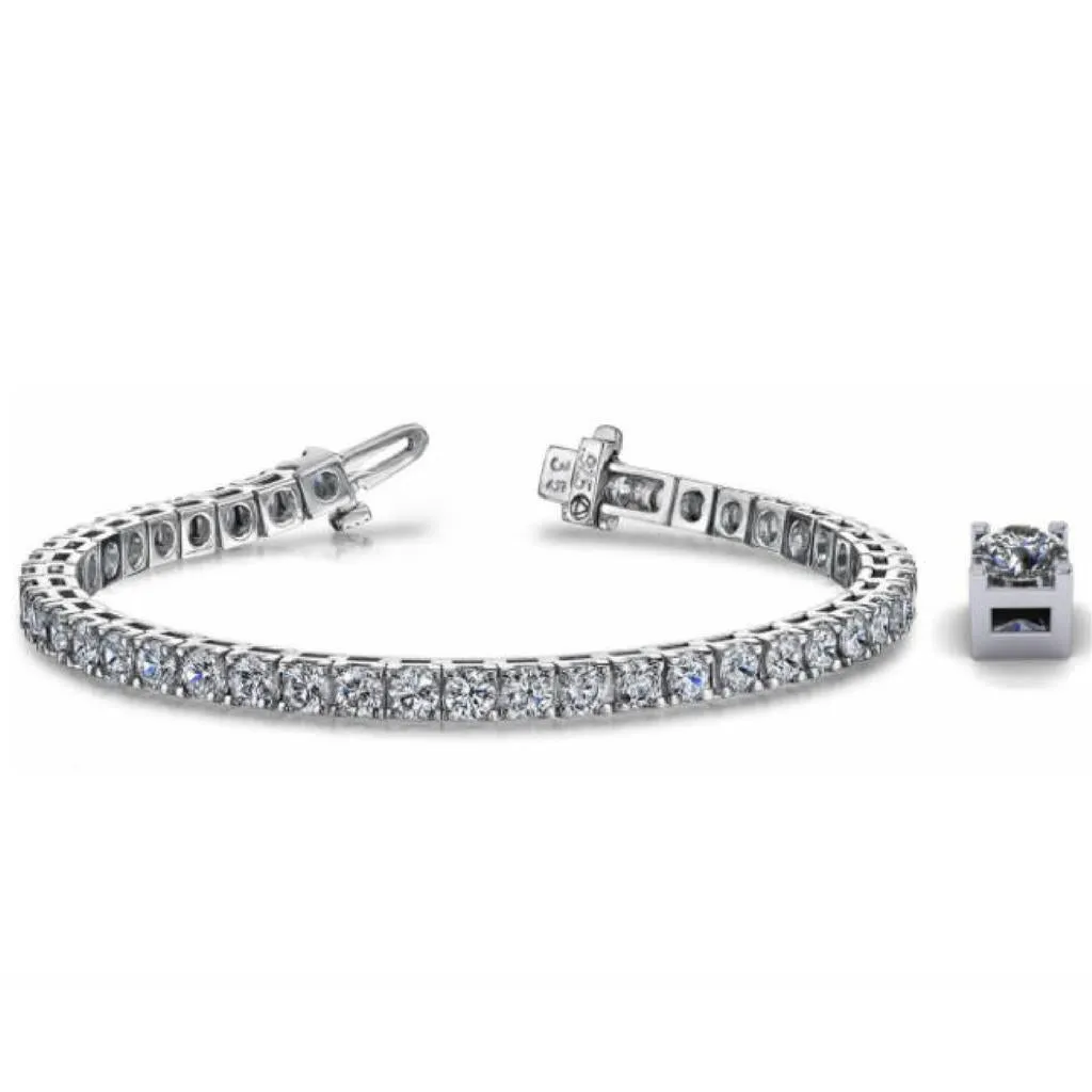 14K White Gold 6ctw Diamond Tennis Bracelet SB845-11824