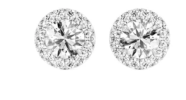 Platinum My Universe Halo Diamond Earrings by Forevermark