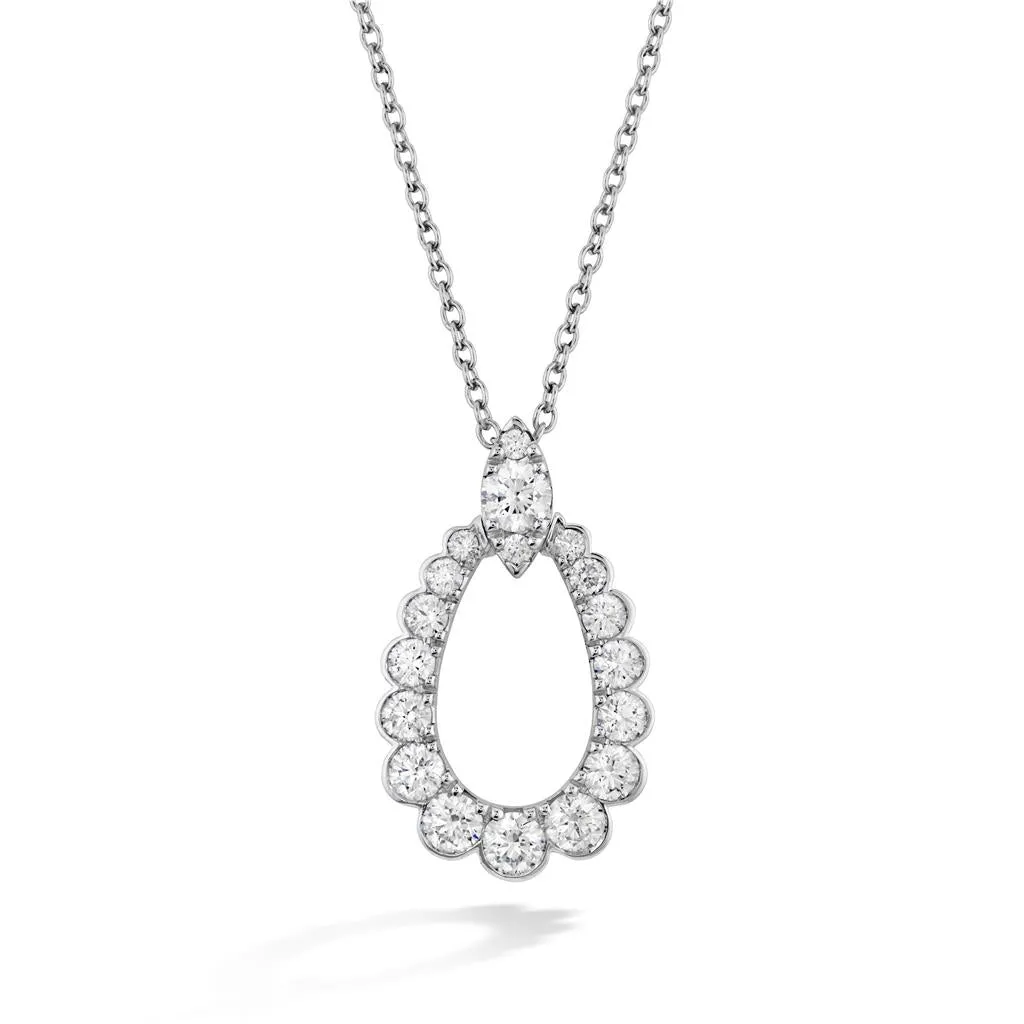 Hearts On Fire 18K White Gold Aerial Diamond Necklace HFPAREGT00858W