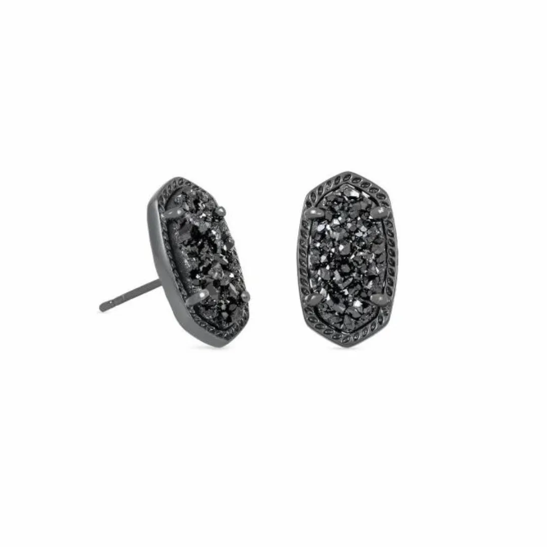 Ellie Earrings Black Drusy by Kendra Scott