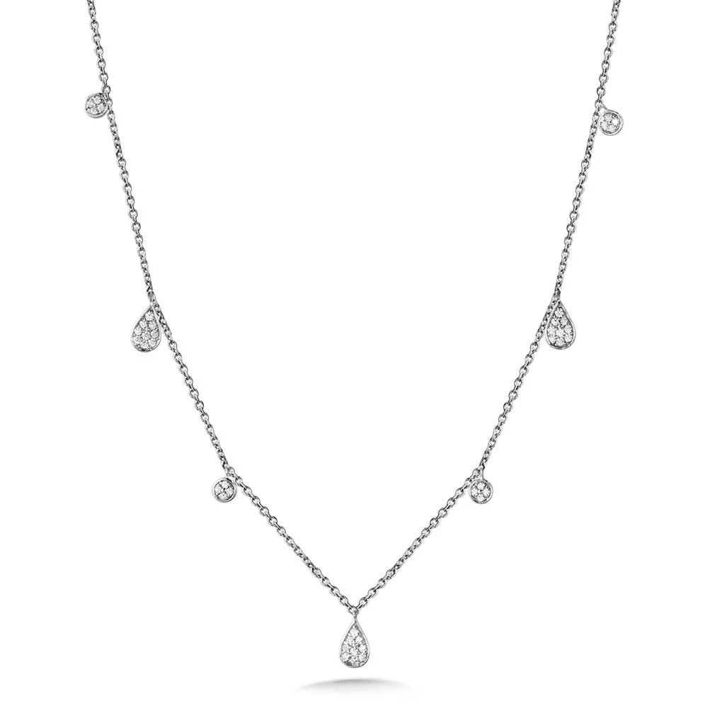 14K WHITE GOLD DIAMOND NECKLACE PDD2979-W
