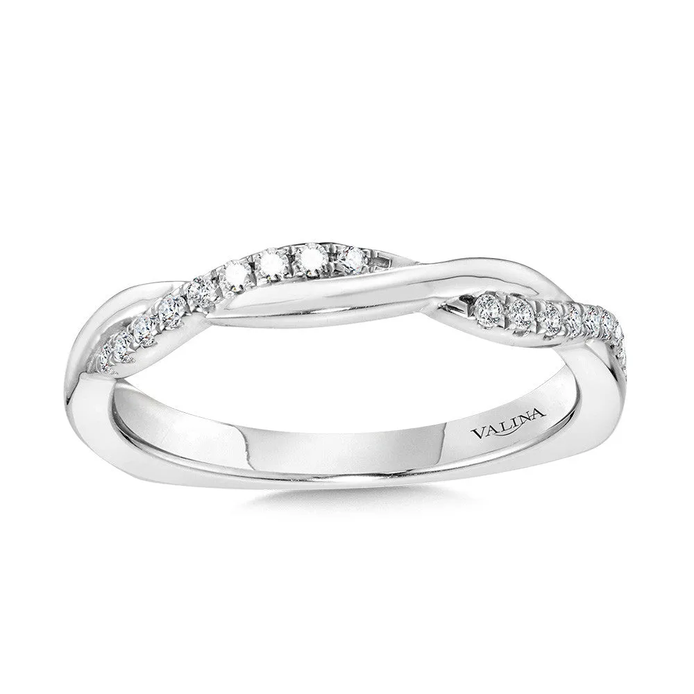 CRISSCROSS DIAMOND WEDDING BAND R2248BW